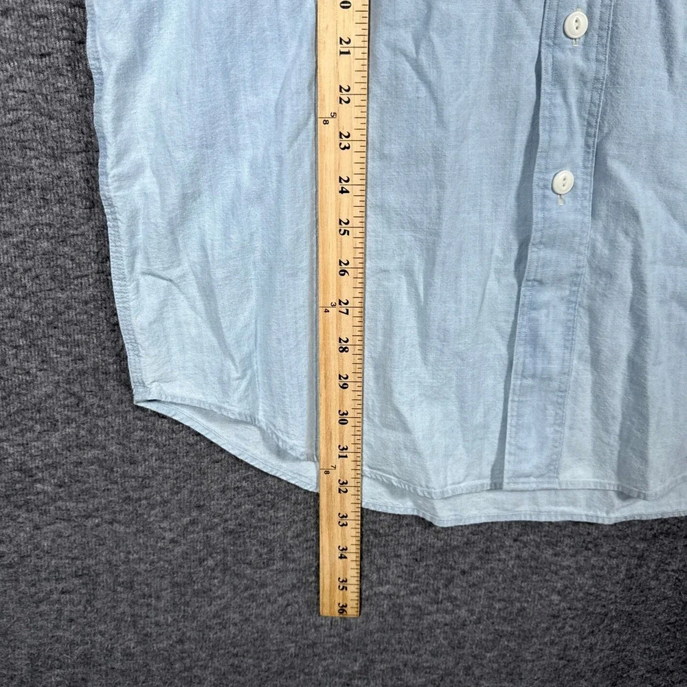 Polo Ralph Lauren Indigo Chambray Shirt Mens Large Blue Long Sleeve Utility Work